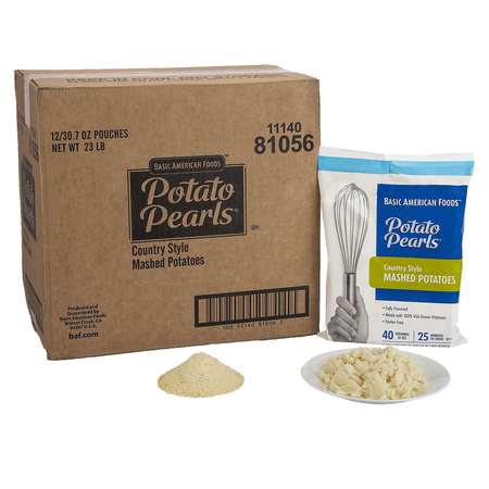 BAF POTATO PEARLS Potato Pearls Country Style Mashed Potatoes 30.7 oz. Pouch, PK12 81056